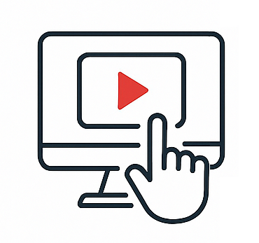 Contenido interactivo icono